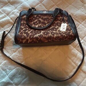 Preowned Leopard Print Coach Purse